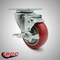 Service Caster 3.5 Inch SS Red Polyurethane Swivel Top Plate Caster with Brake SCC-SS20S3514-PPUB-RED-TLB - alternate 5